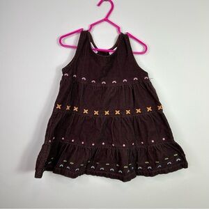 BlueBeri‎ boulevard toddler brown corduroy dress size 3T 100% cotton